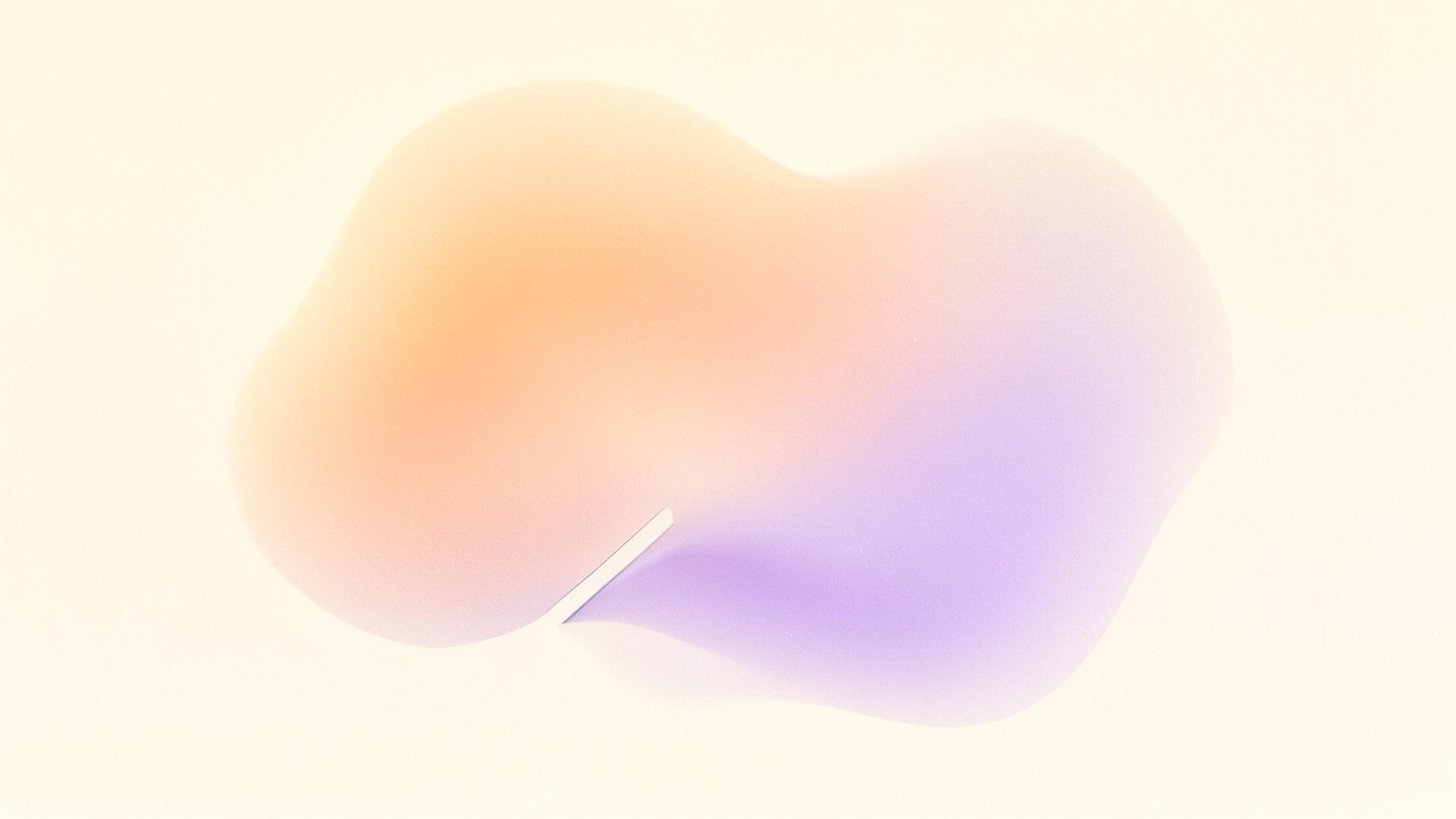 A gradient blob with a clean cut